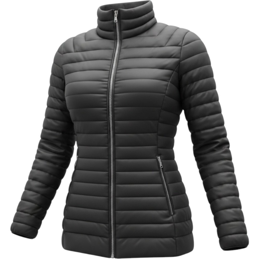 Lauren Ralph Lauren Active Petite Down Puffer Jacket Black Quilted Coat PM